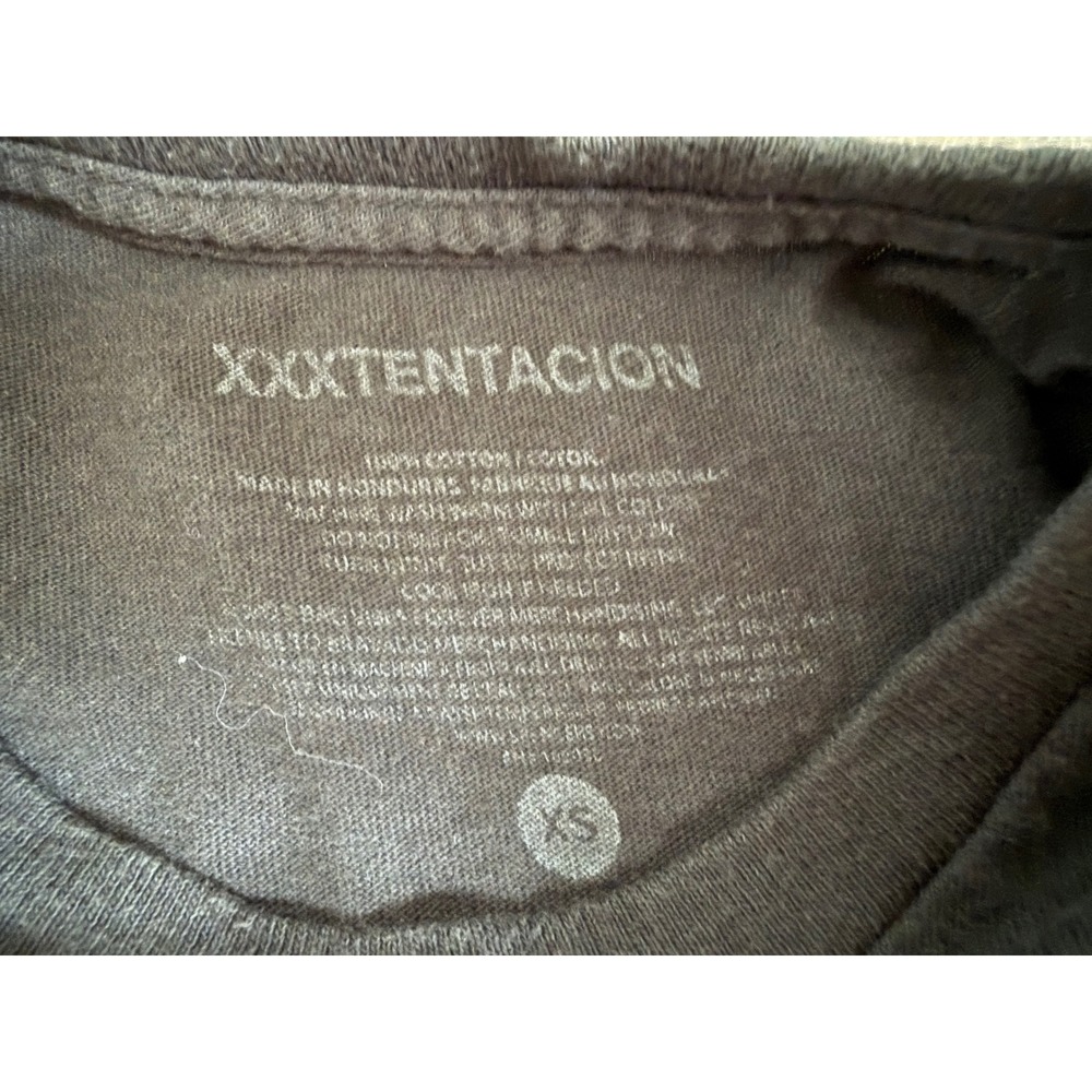 XXXTentacion Graphic T-Shirt Black Red Logo Rap Merch XS - Picture 3 of 5